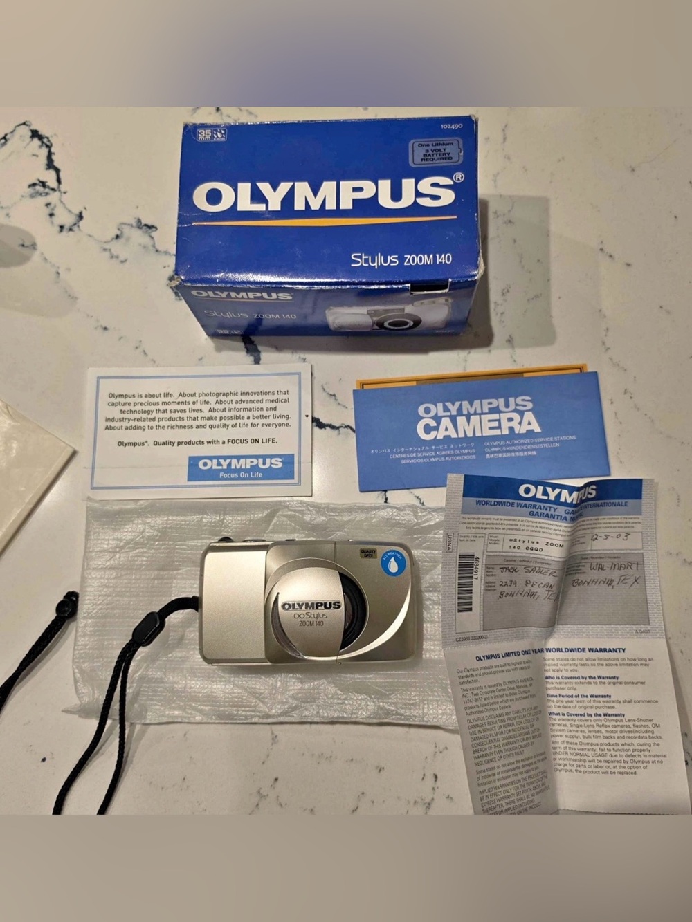 Olympus Infinity Stylus Zoom 140 35mm Film Camera With Box